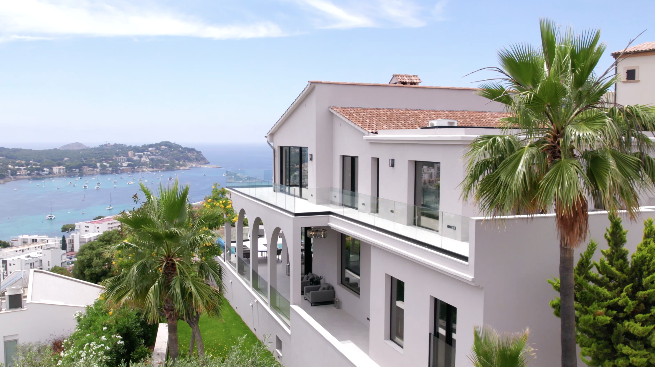Meerblick Dronenshot Villa Santa Ponsa