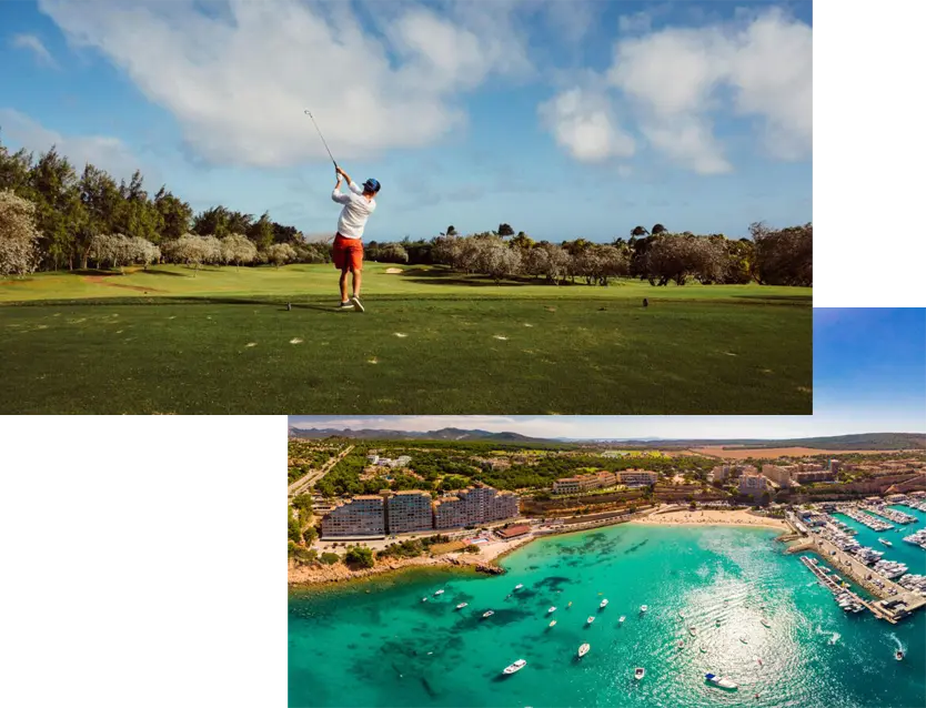Freizeit auf Mallorca Golfplatz oder Yachthafen