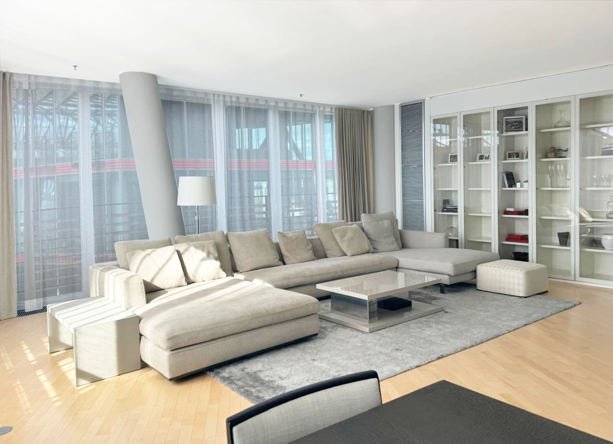 Luxus Penthouse in Mitte am Potsdammer Platz im Sony Center Wohnzimmer