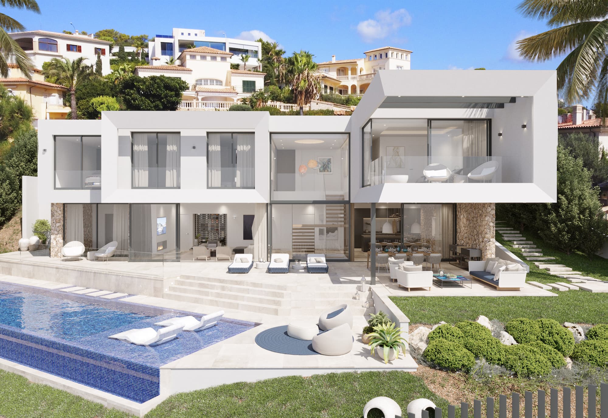 Moderne Luxus villa in Santa Ponsa Mallorca kaufen fur 9.89 Millionen Euro 01 FRONTAL