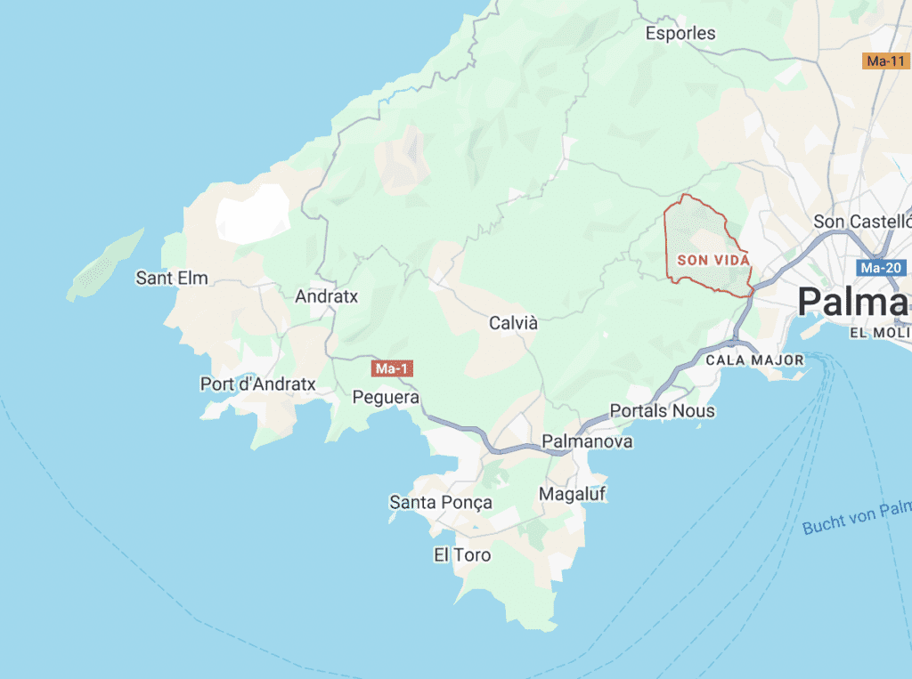 Karte von Son Vida Mallorca