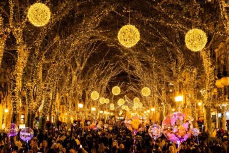 Mercat de Nadal in Palma borne mallorca im winter